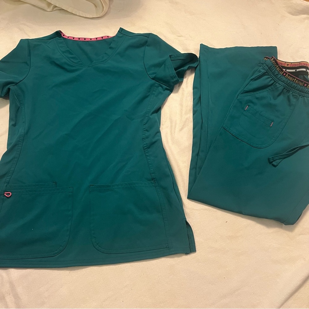 Teal Scrub Set with Pockets